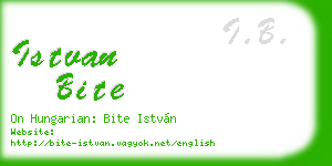 istvan bite business card